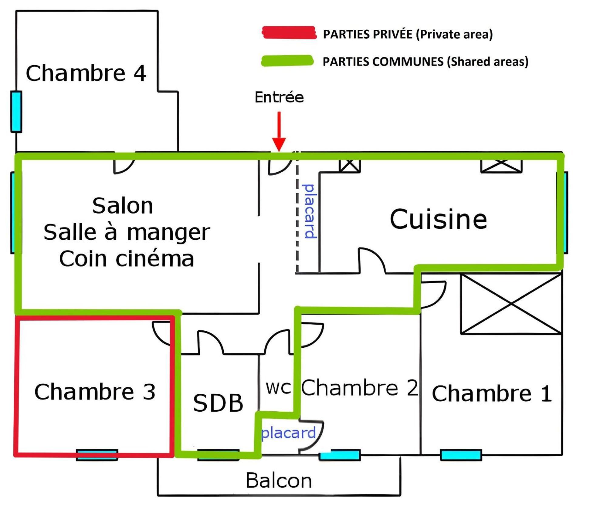 Chambre En Colocation Fille, Proche Mer, Climatisation Τουλόν Δωμάτιο φωτογραφία