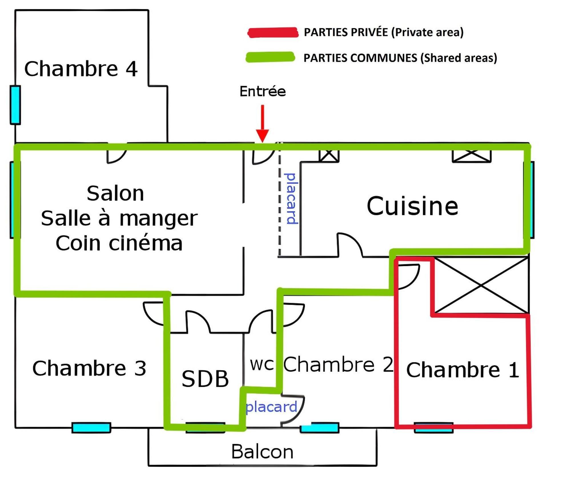 Chambre En Colocation Fille, Proche Mer, Climatisation Τουλόν Δωμάτιο φωτογραφία